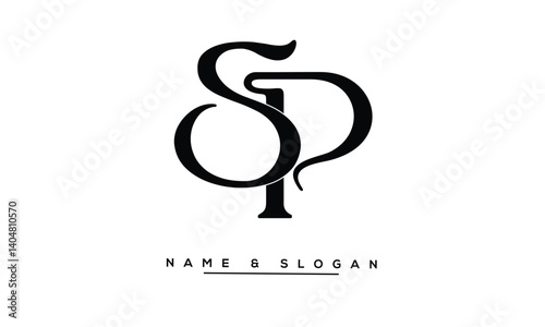 SP, PS Abstract Letters Logo Monoghram