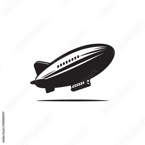 vector illustration of an airship