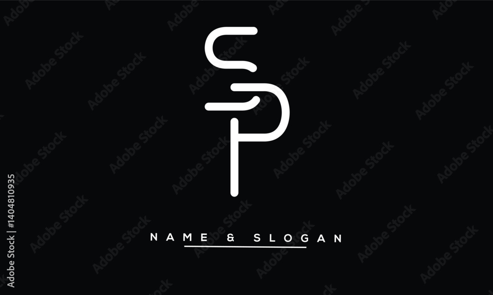SP, PS Abstract Letters Logo Monoghram