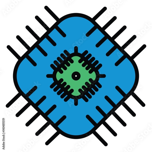 Intelligent Mechatronics and Automation Technology vector Icon design