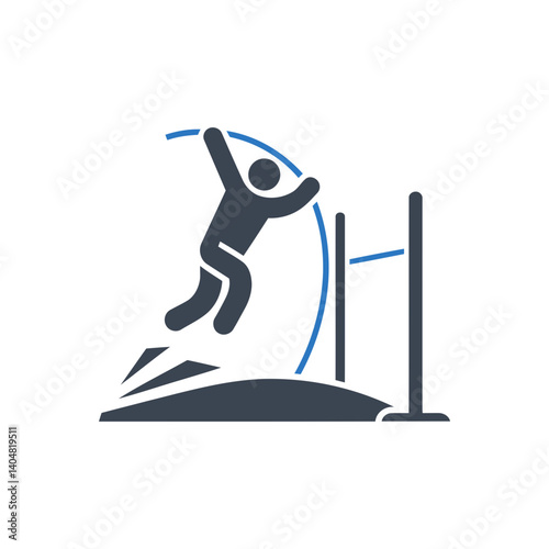 Pole Vault Action Icon