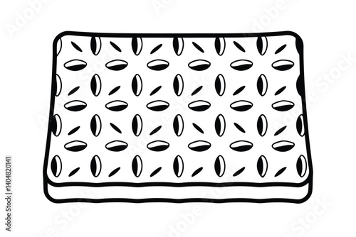 Hand Drawn Cracker Texture Pattern In Black And White Food Illustration Graphic Cracker Background Design