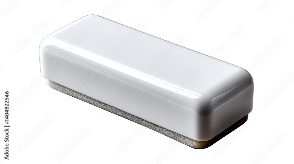 Whiteboard Eraser: A clean, white rectangular whiteboard eraser, perfect for maintaining tidy whiteboards. Whiteboard Eraser: A clean, white rectangular whiteboard eraser, perfect for maintaining tidy whiteboards.