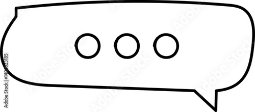 Chat Message Line Icon Set. Speech Bubble, Dialogue, chatting box, message box Talk chat thin conversation dialog symbols. Balloon doodle style of thinking sign symbol. Voice message comic cloud.
