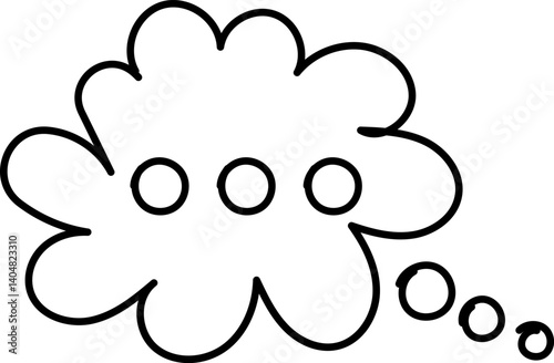 Chat Message Line Icon Set. Speech Bubble, Dialogue, chatting box, message box Talk chat thin conversation dialog symbols. Balloon doodle style of thinking sign symbol. Voice message comic cloud.