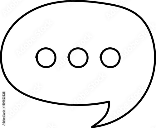 Chat Message Line Icon Set. Speech Bubble, Dialogue, chatting box, message box Talk chat thin conversation dialog symbols. Balloon doodle style of thinking sign symbol. Voice message comic cloud.