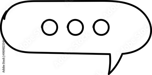 Chat Message Line Icon Set. Speech Bubble, Dialogue, chatting box, message box Talk chat thin conversation dialog symbols. Balloon doodle style of thinking sign symbol. Voice message comic cloud.