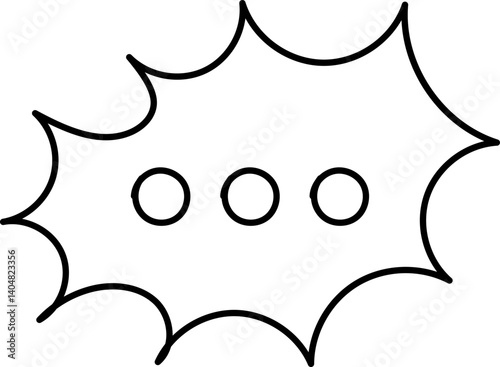 Chat Message Line Icon Set. Speech Bubble, Dialogue, chatting box, message box Talk chat thin conversation dialog symbols. Balloon doodle style of thinking sign symbol. Voice message comic cloud.