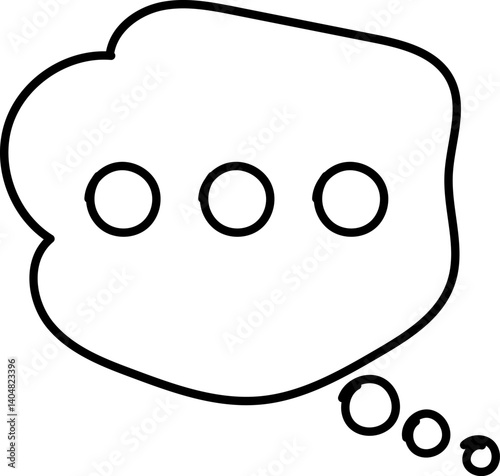 Chat Message Line Icon Set. Speech Bubble, Dialogue, chatting box, message box Talk chat thin conversation dialog symbols. Balloon doodle style of thinking sign symbol. Voice message comic cloud.