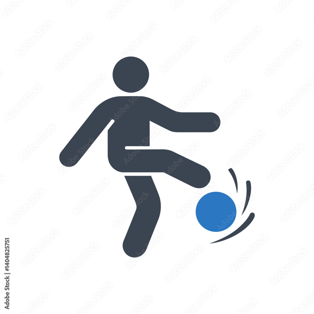 Kicking Ball Icon Kicking Ball Icon