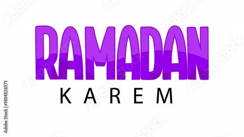 Ramadan Text Animation 4K On Alpha