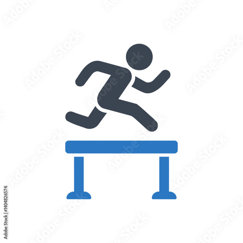 Hurdles Running Icon