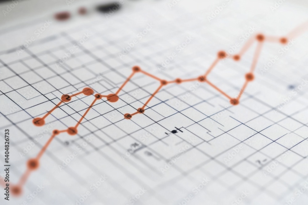 Data Analysis Chart with Graph Line and Financial Statistics Data Analysis Chart with Graph Line and Financial Statistics