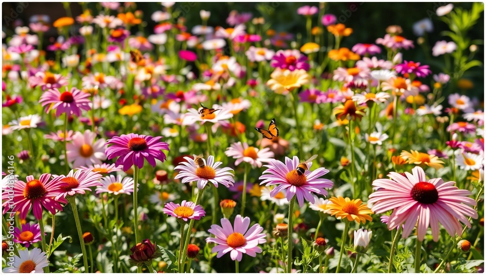 Fototapeta premium Vibrant spring blossoms paint the garden with colorful floral beauty