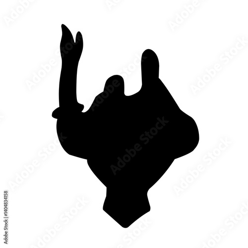 set of silhouette illustrations of people in various positions isolated on white background. silhouette Top view. Vector illustration