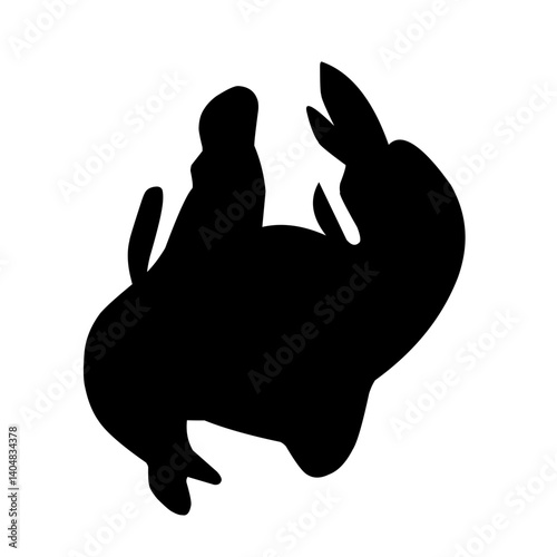 set of silhouette illustrations of people in various positions isolated on white background. silhouette Top view. Vector illustration