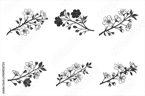 Silhouette Flower collection