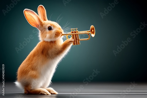 Bunny Plays Trumpet Studio Shot