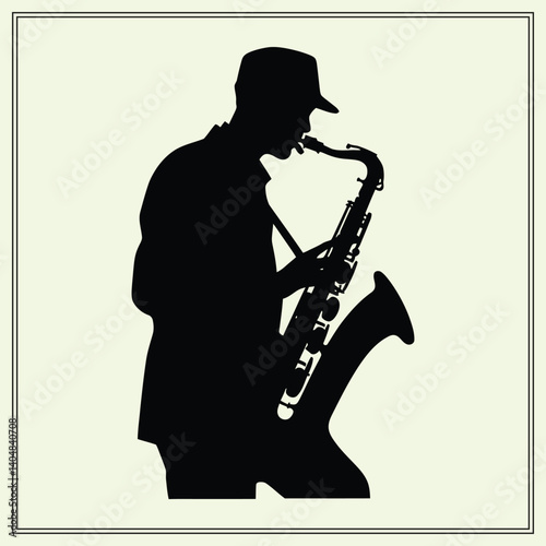 saxophone player silhouette