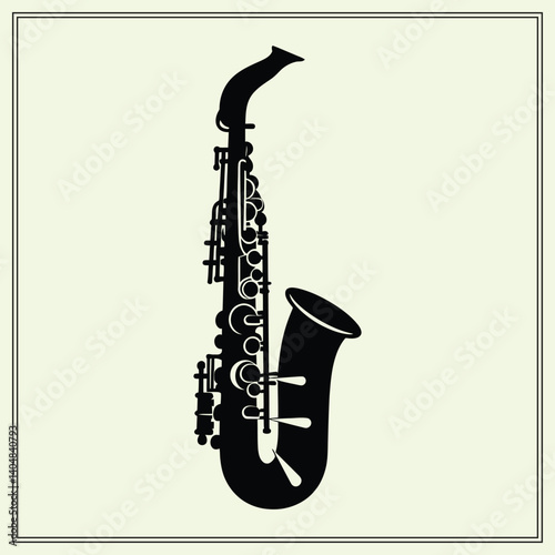 saxophone with musical notes