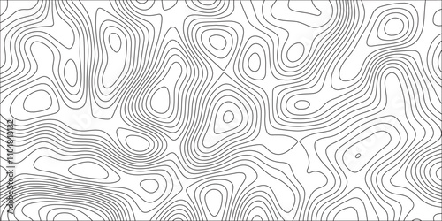 White wave paper curved reliefs abstract background, Abstract topographic contours map background.The concept of conditional geographical pattern and topography. Vector illustration. 