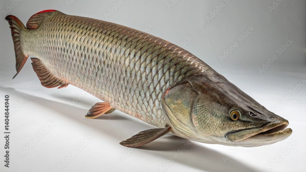 Naklejka premium Arapaima on studio background
