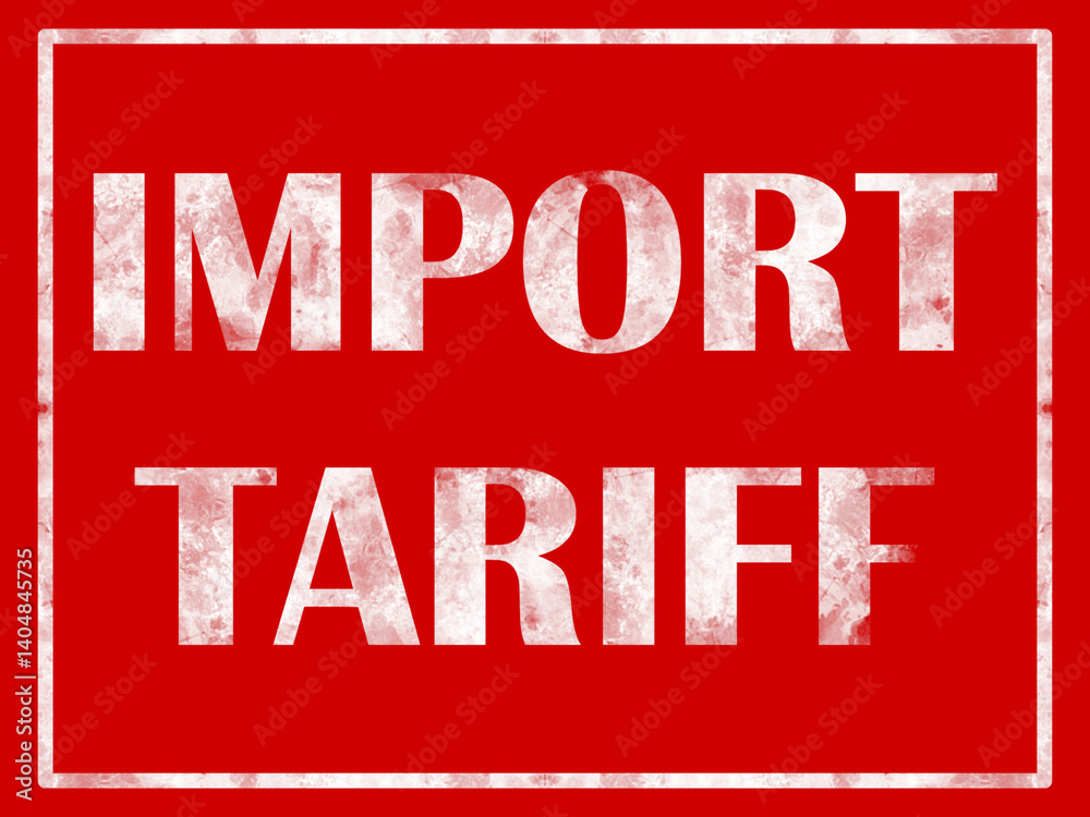 Import tariff sign or stamp. vector illustration Import tariff sign or stamp. vector illustration