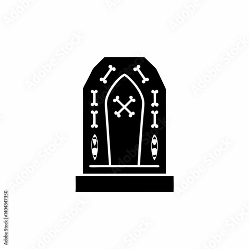 creative details Open Tomb Icon Vector Illustration