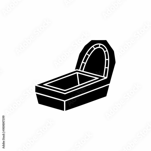creative details Open Tomb Icon Vector Illustration