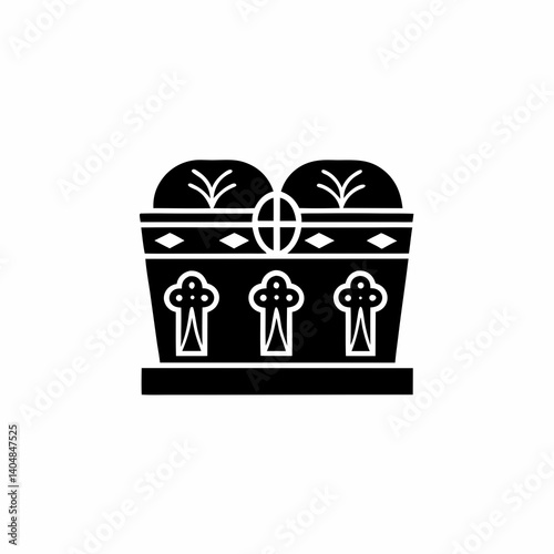 creative details Open Tomb Icon Vector Illustration