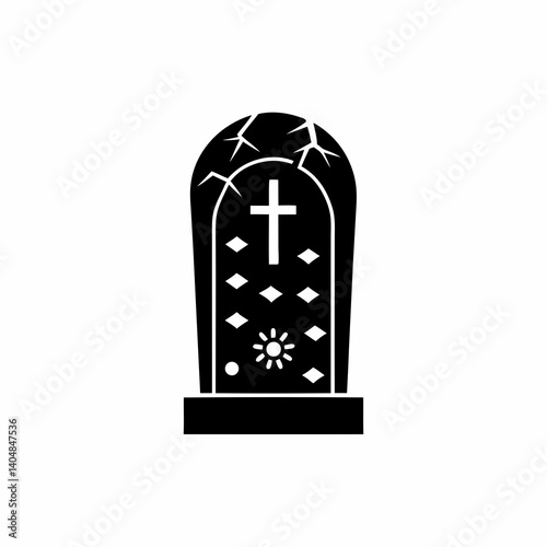 creative details Open Tomb Icon Vector Illustration