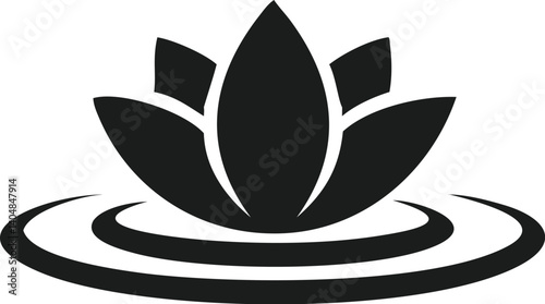 Serene Water Lily Bloom Spa, Wellness, Nature, Tranquility Icon