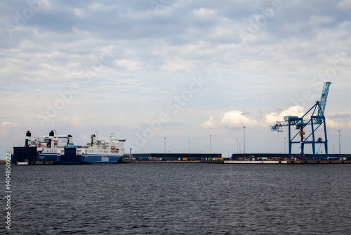 Breathtaking  of Malmo's Port and Cloudy Landscapes