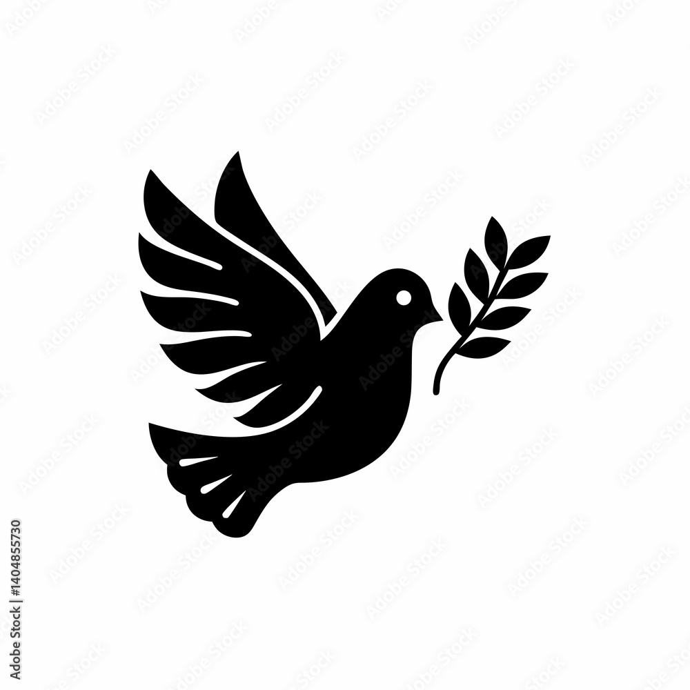 Fototapeta premium creative details Peace Dove Icon Vector Illustration