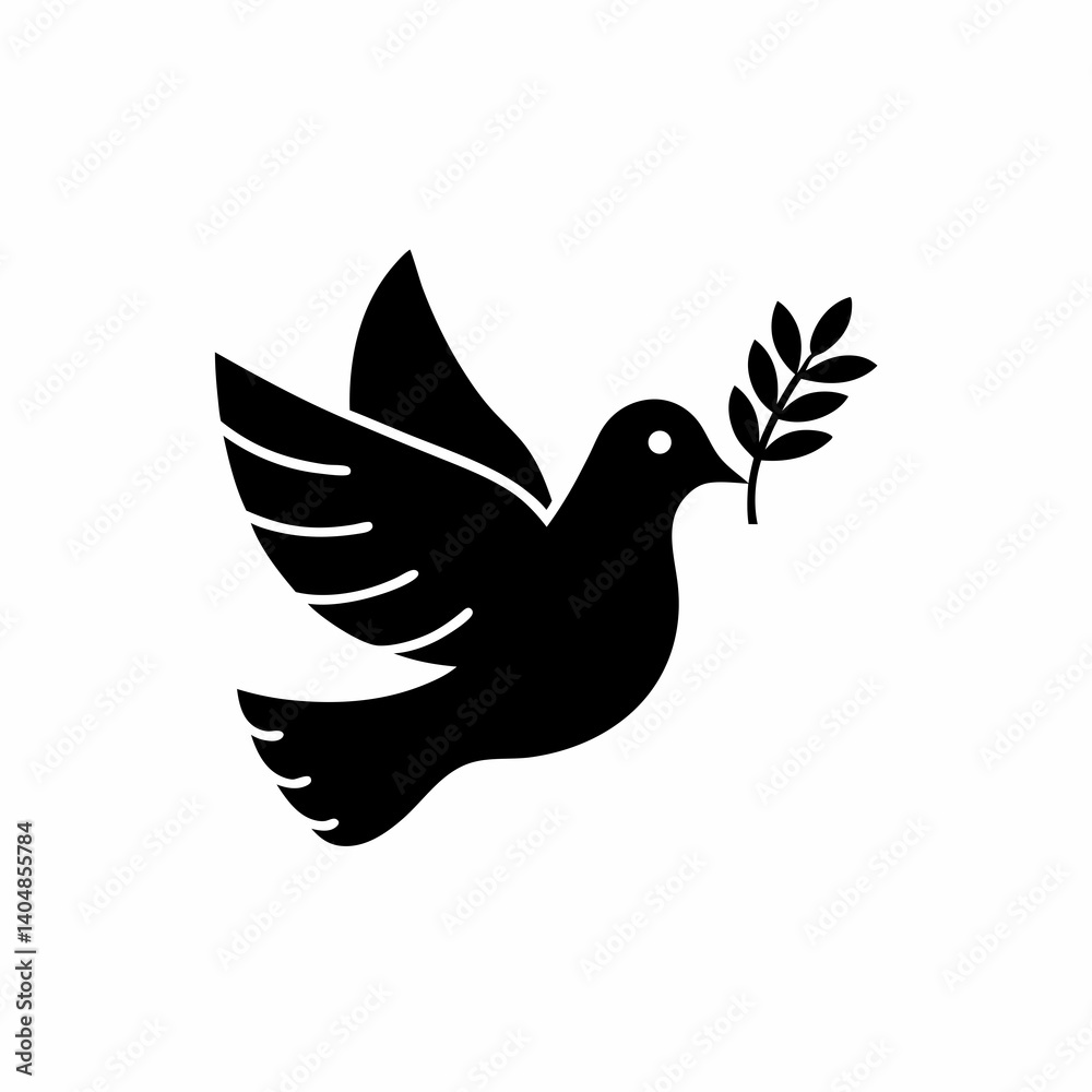 Fototapeta premium creative details Peace Dove Icon Vector Illustration