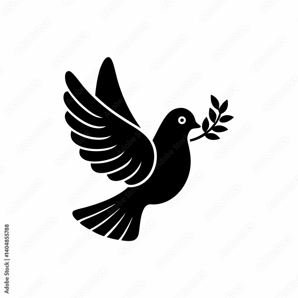 Fototapeta premium creative details Peace Dove Icon Vector Illustration