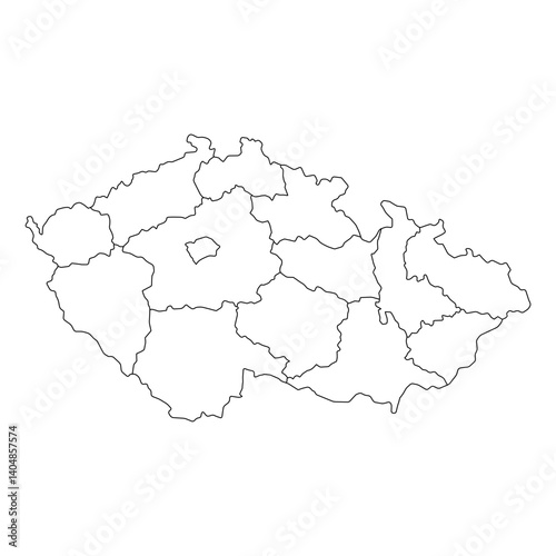 Czech republic map symbol shape, travel web flat concept icon vector illustration .