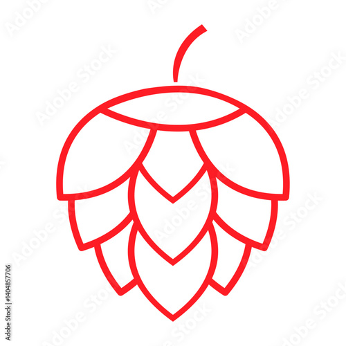 Hop icon beer cone leaf sign,pub herb design, nature seed vector illustration .