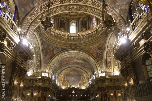 Obraz na płótnie Basilique Saint Jean de Dieu, Basílica de San Juan de Dios, basilique de style baroque, ville de Grenade, région d'Andalousie, Espagne w salonie