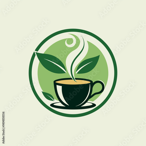 tea logo design vector 