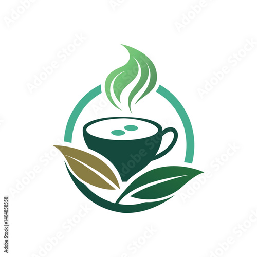tea logo design vector 