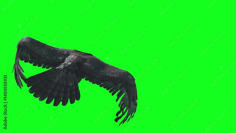 Eagle Flying on Green Screen 4k Chroma key, Flying eagle Flying Bird on green screen