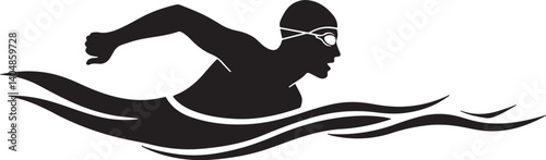 Swimming Athlete Silhouette Bundle