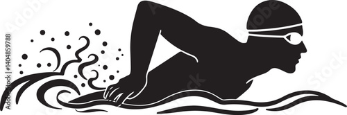 Swimming Athlete Silhouette Bundle