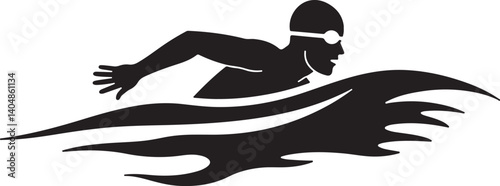 Swimming Athlete Silhouette Bundle