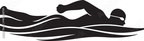 Swimming Athlete Silhouette Bundle