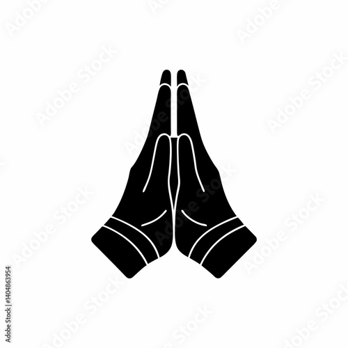 creative details Prayer Hands Icon Vector Illustration