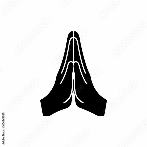 creative details Prayer Hands Icon Vector Illustration