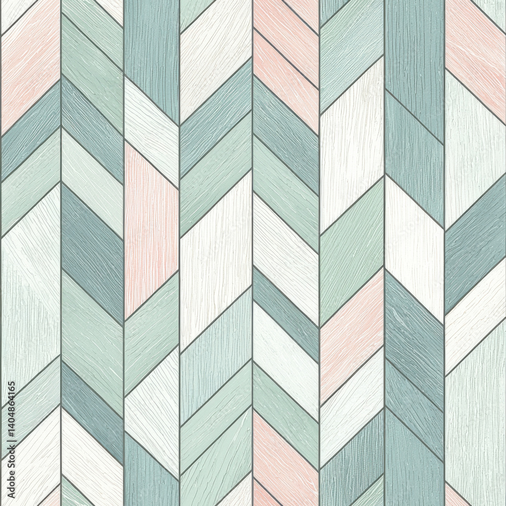 Soft pastel geometric seamless pattern with muted zigzag lines in watercolor tones Soft pastel geometric seamless pattern with muted zigzag lines in watercolor tones