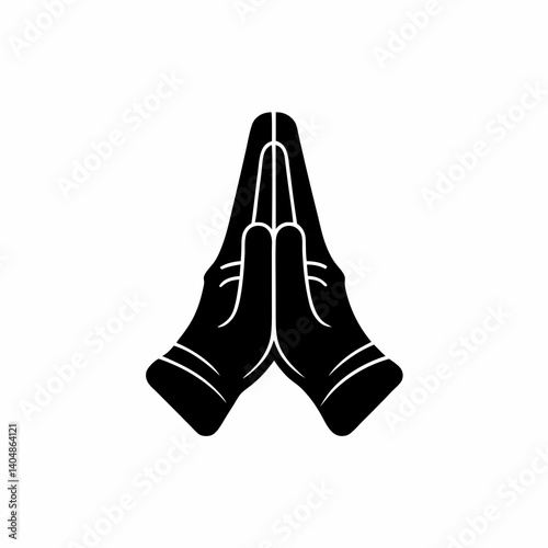 creative details Prayer Hands Icon Vector Illustration